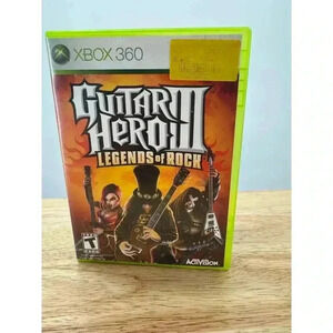 Guitar Hero 3‎ III: Legends of Rock (Microsoft Xbox 360, 2007) w/ Manual